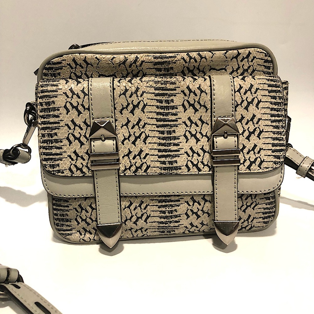 Rebecca Minkoff Grey Snakeskin crossbody purse